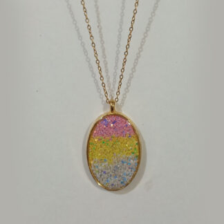 Mini Stones Oval Pendant