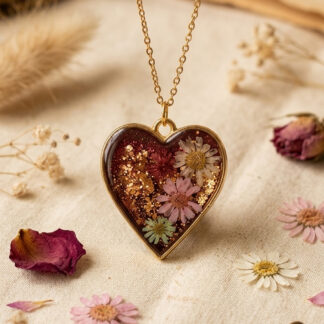 Glitter Heart Shape Pendant