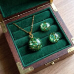 Green Gemstone Resin Pendant